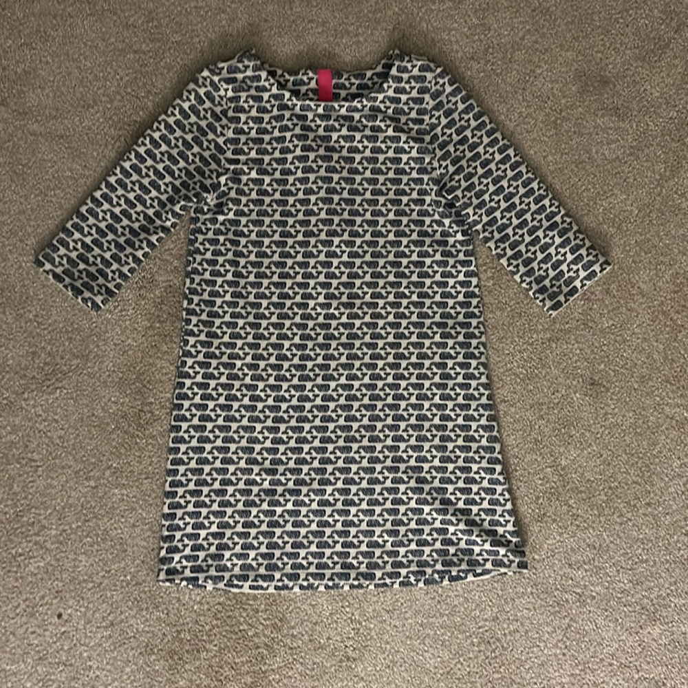 Girls Vineyard Vines Whale Print Dress 5/6